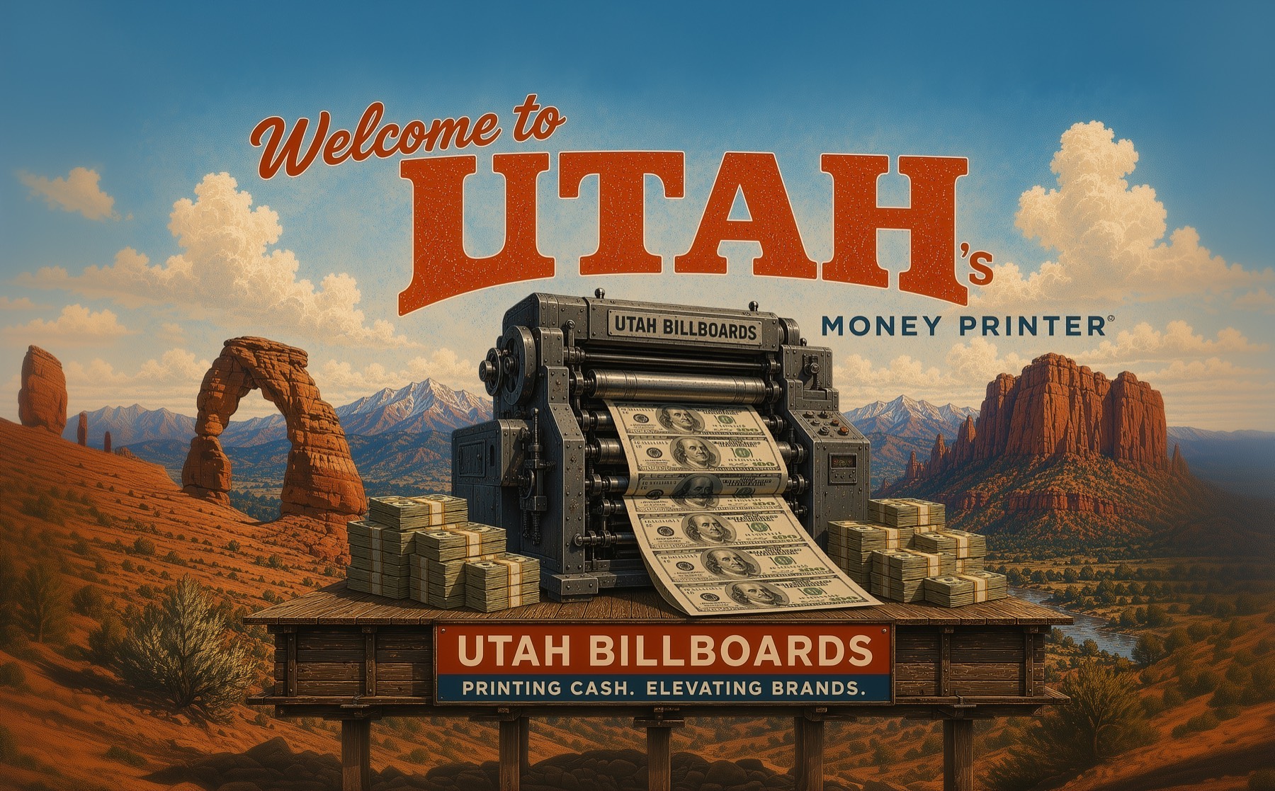 Welcome to Utah's money printer — Utah Billboards: printing cash, elevating brands